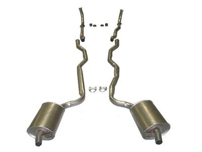 1963-1963 Corvette Exhaust System - 25 Inch - Manual HP W/Welded Secondary Pipe & Muffler-37189-Corvette-Store-Online