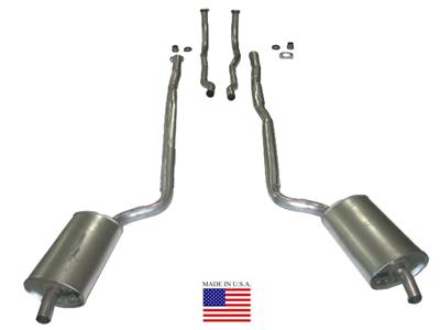 1964-1967 Corvette Exhaust System - 2 Inch - Low HP or Auto W/Welded Secondary Pipe & Muffler-37191-Corvette-Store-Online