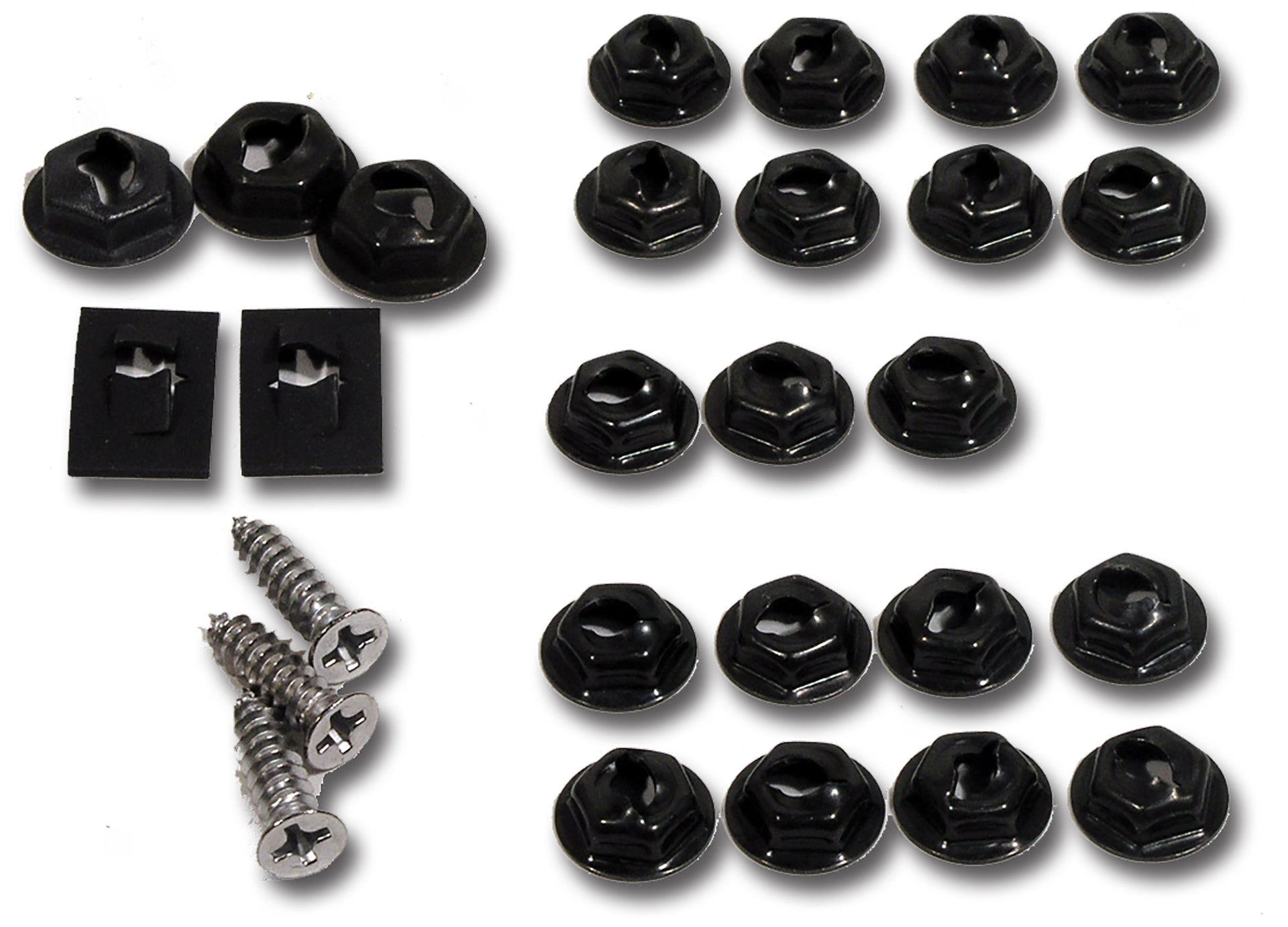 1967-1967 Corvette Hood Grille And Emblem Installation Kit - 26 Piece Set-37262-Corvette-Store-Online