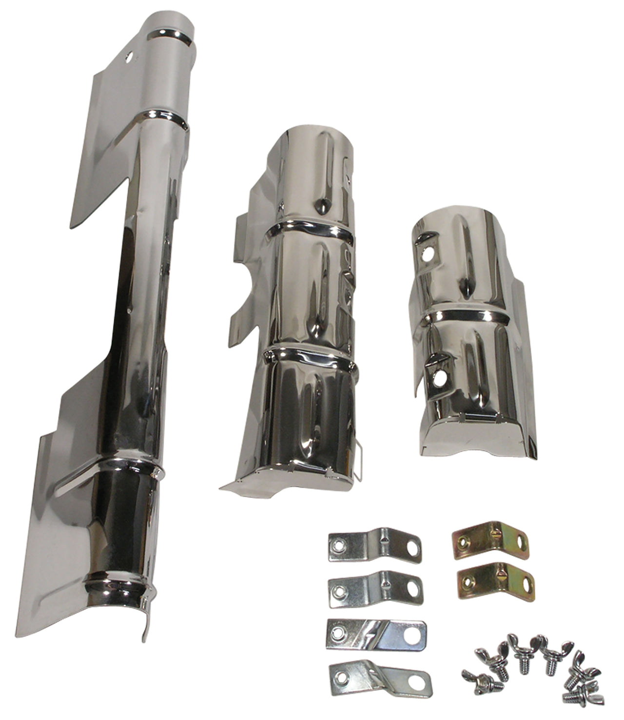 1963-1963 Corvette Lower Ignition Shield Set W/Brackets-37264-Corvette-Store-Online