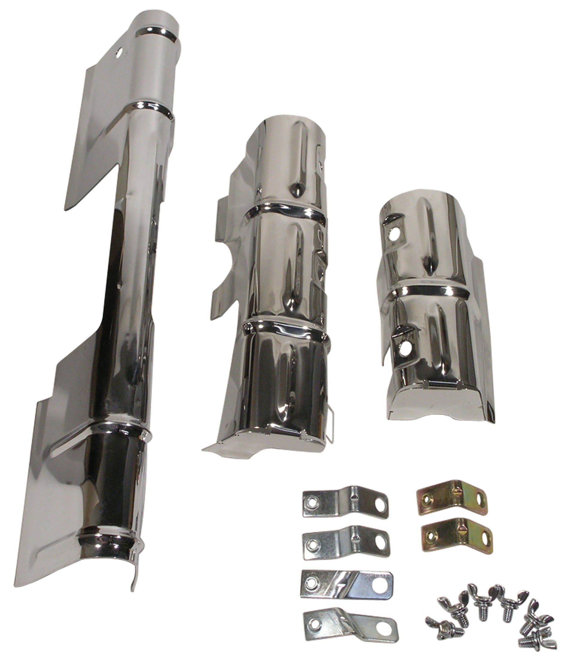 1963-1963 Corvette Lower Ignition Shield Set W/Brackets-37264-Corvette-Store-Online