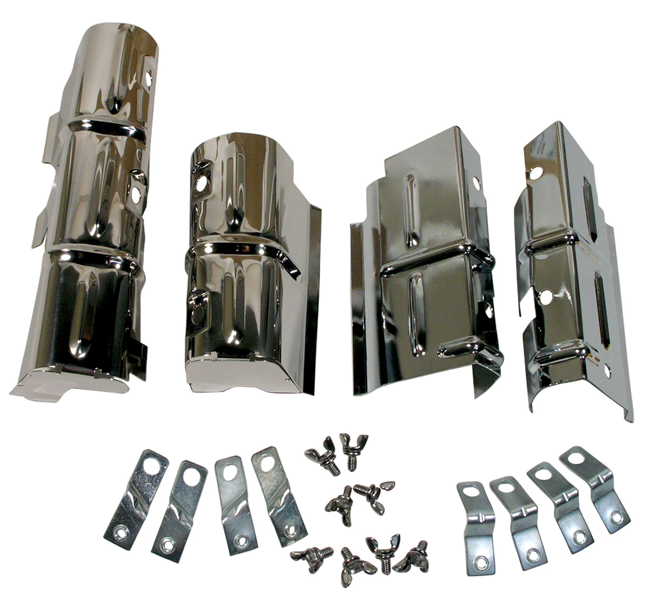 1964-1965 Corvette Lower Ignition Shield Set W/Brackets & Wingnuts-37265-Corvette-Store-Online