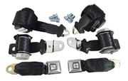 1972-1973 Corvette Seat Belts Lap & Shoulder - Black-37402-Corvette-Store-Online