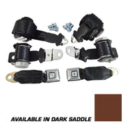 1972-1973 Corvette Seat Belts Lap & Shoulder - Dark Saddle-37405-Corvette-Store-Online