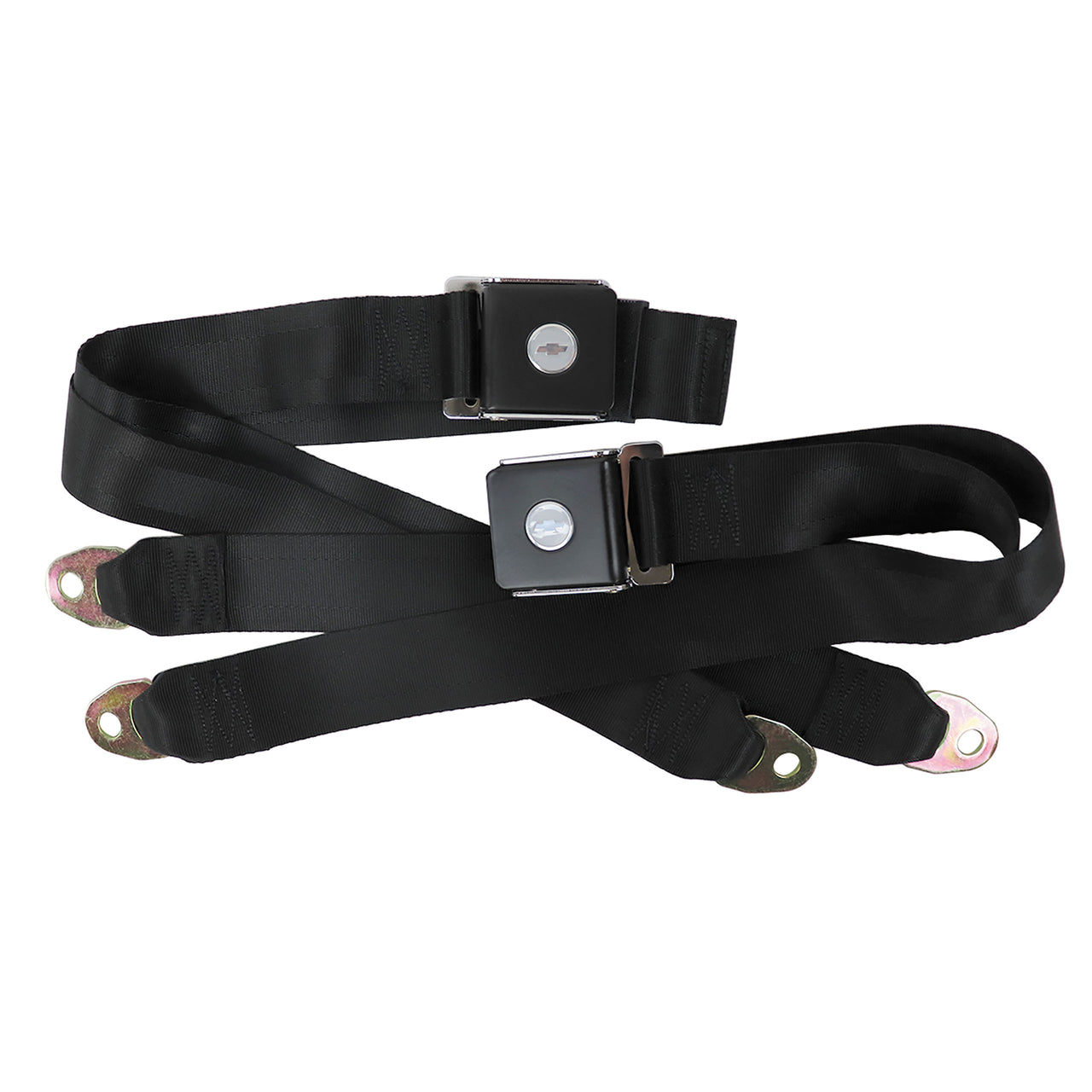 1964-1964 Corvette Seat Belts Bowtie Lift Latch - Black-37410-Corvette-Store-Online