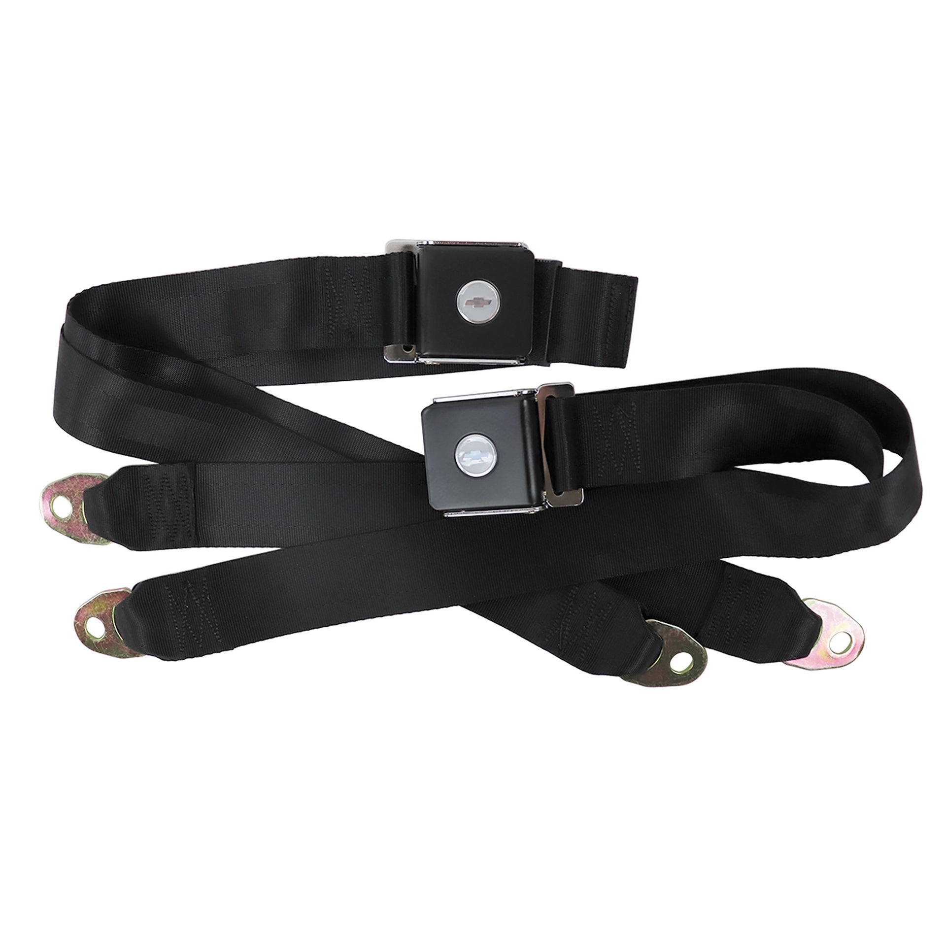 1964-1964 Corvette Seat Belts Bowtie Lift Latch - Black-37410-Corvette-Store-Online
