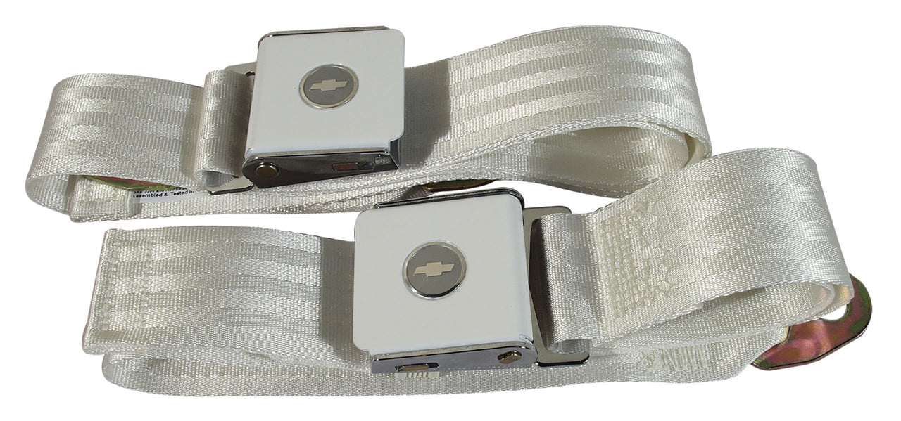 1964-1964 Corvette Seat Belts Lift Latch - White-37411-Corvette-Store-Online