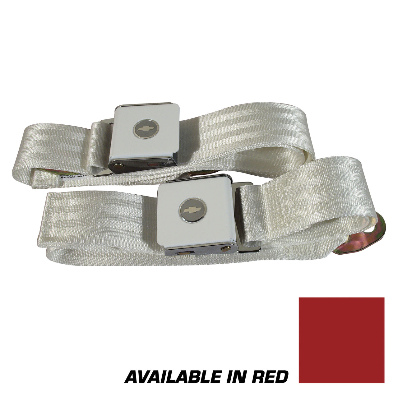 1964-1964 Corvette Seat Belts Bowtie Lift Latch - Red-37415-Corvette-Store-Online