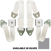 1964-1964 Corvette Seat Belts Bowtie Lift Latch - Silver-37475-Corvette-Store-Online