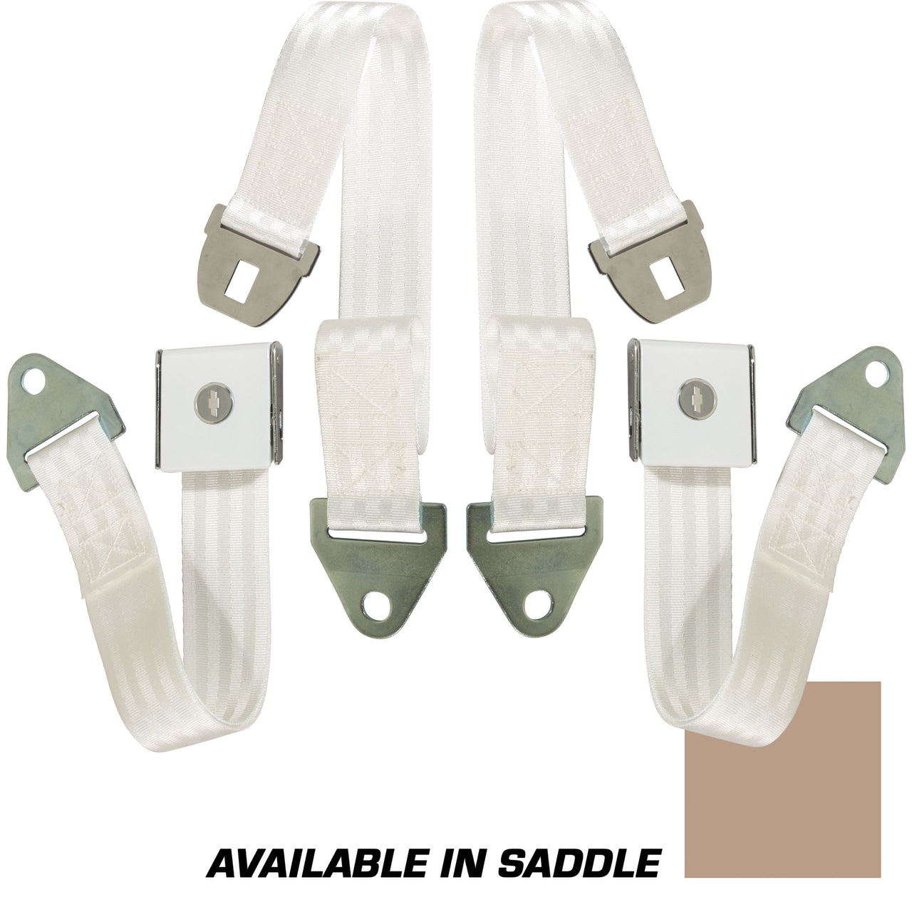 1964-1964 Corvette Seat Belts Lift Latch - Saddle-37476-Corvette-Store-Online