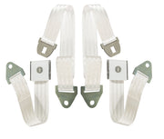 1964-1964 Corvette Seat Belts Bowtie Lift Latch - White-37478-Corvette-Store-Online
