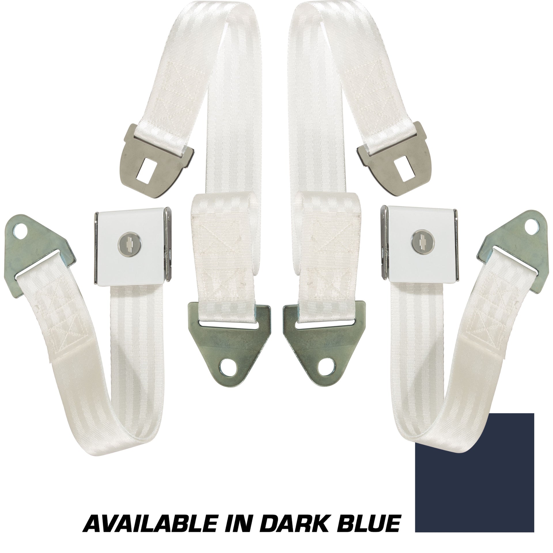 1964-1964 Corvette Seat Belts Bowtie Lift Latch - Dark Blue-37481-Corvette-Store-Online