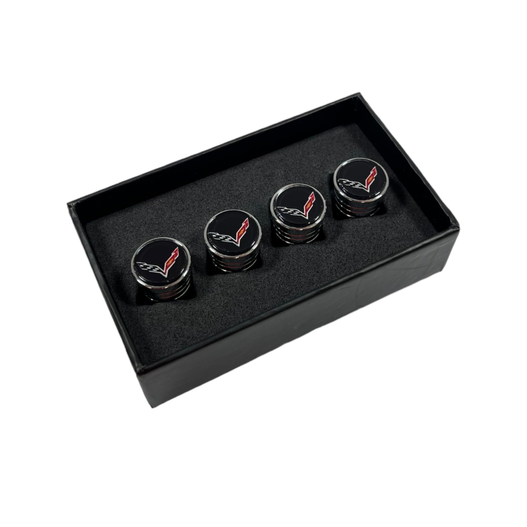 Chevrolet Corvette C7 Chrome Tapered Valve Stem Caps