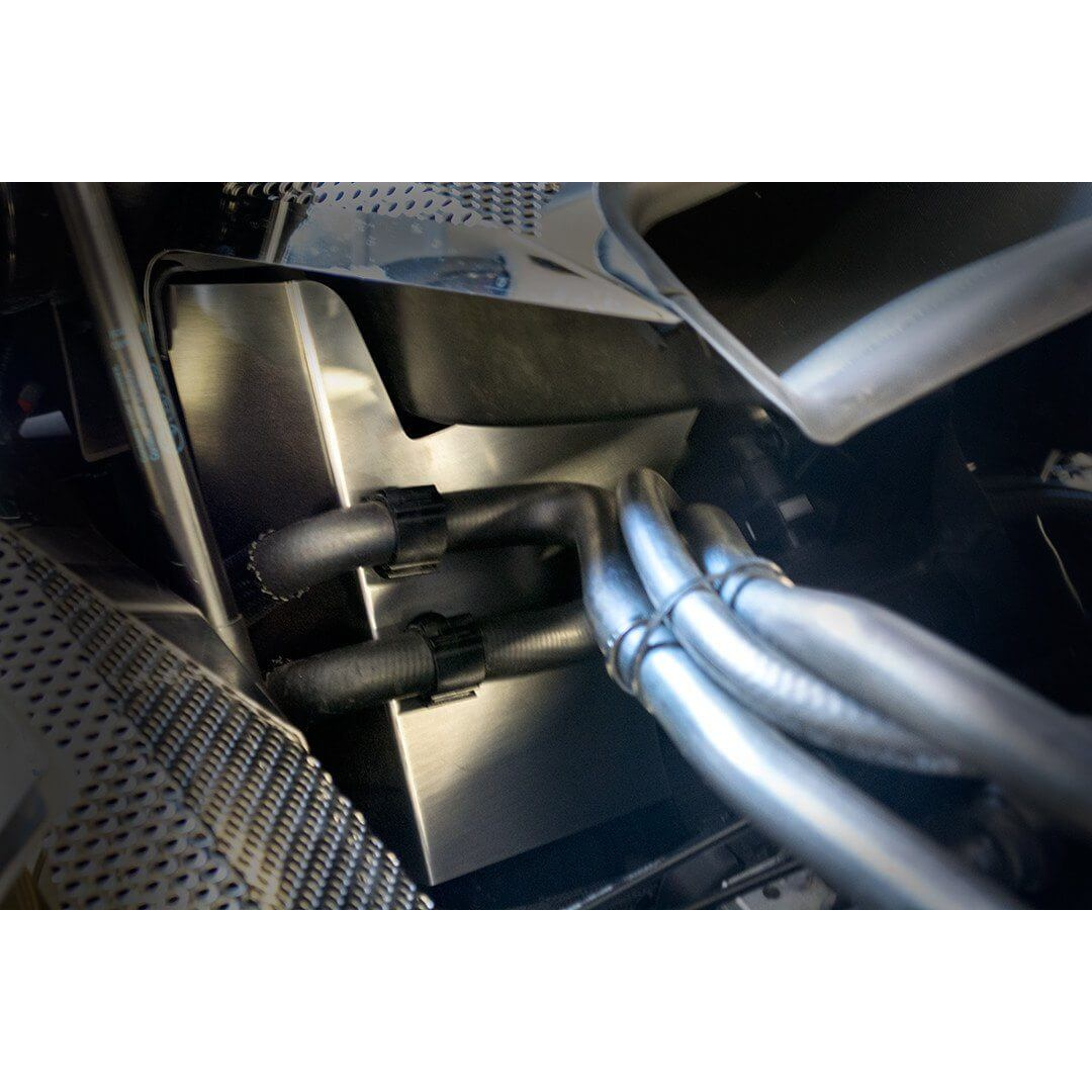 C7 Corvette Engine Fan Shroud Cover - Brushed / Polished Stainless Steel