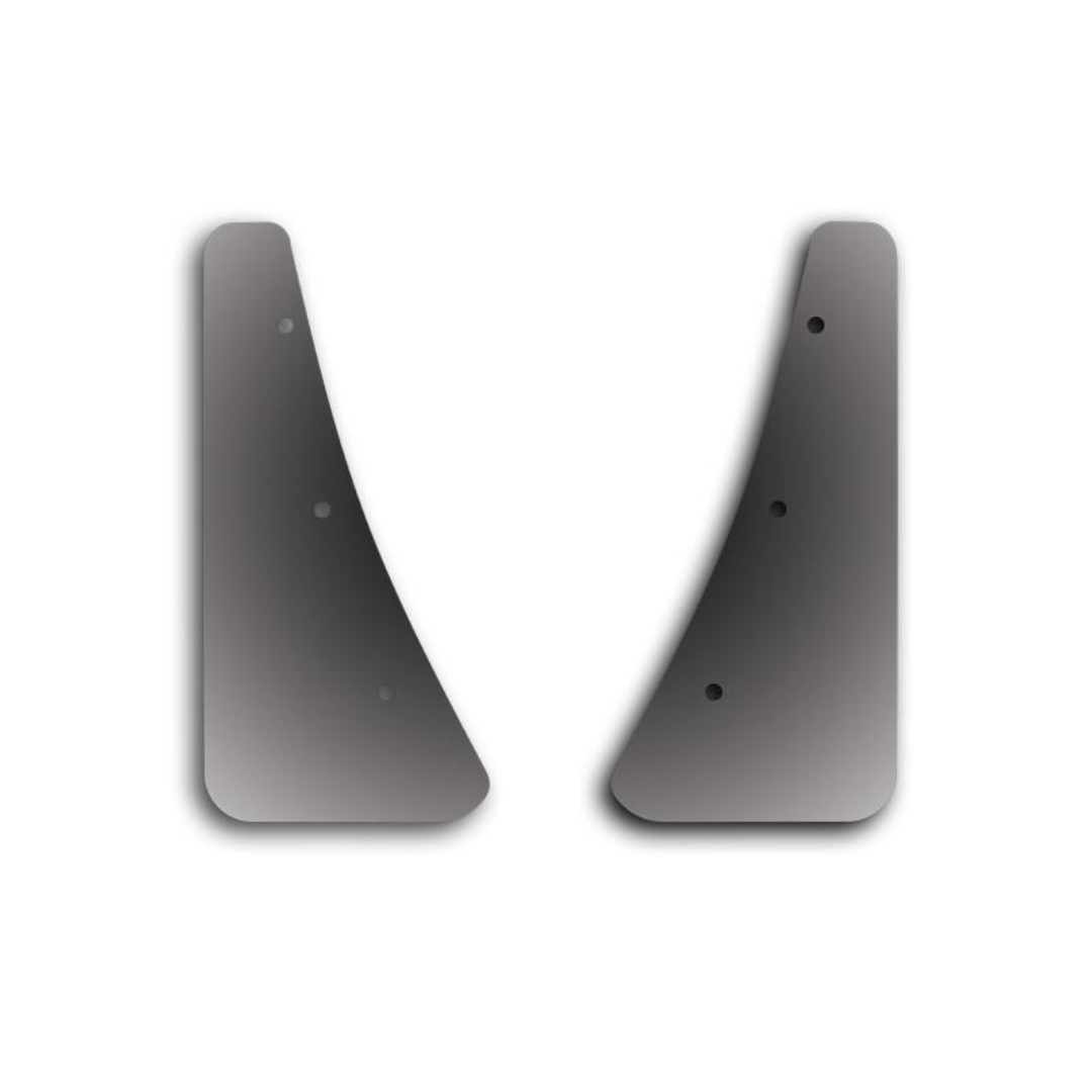 C6 Corvette Polished Stainless Steel Z06 Styled Mud Guards (Front Only)