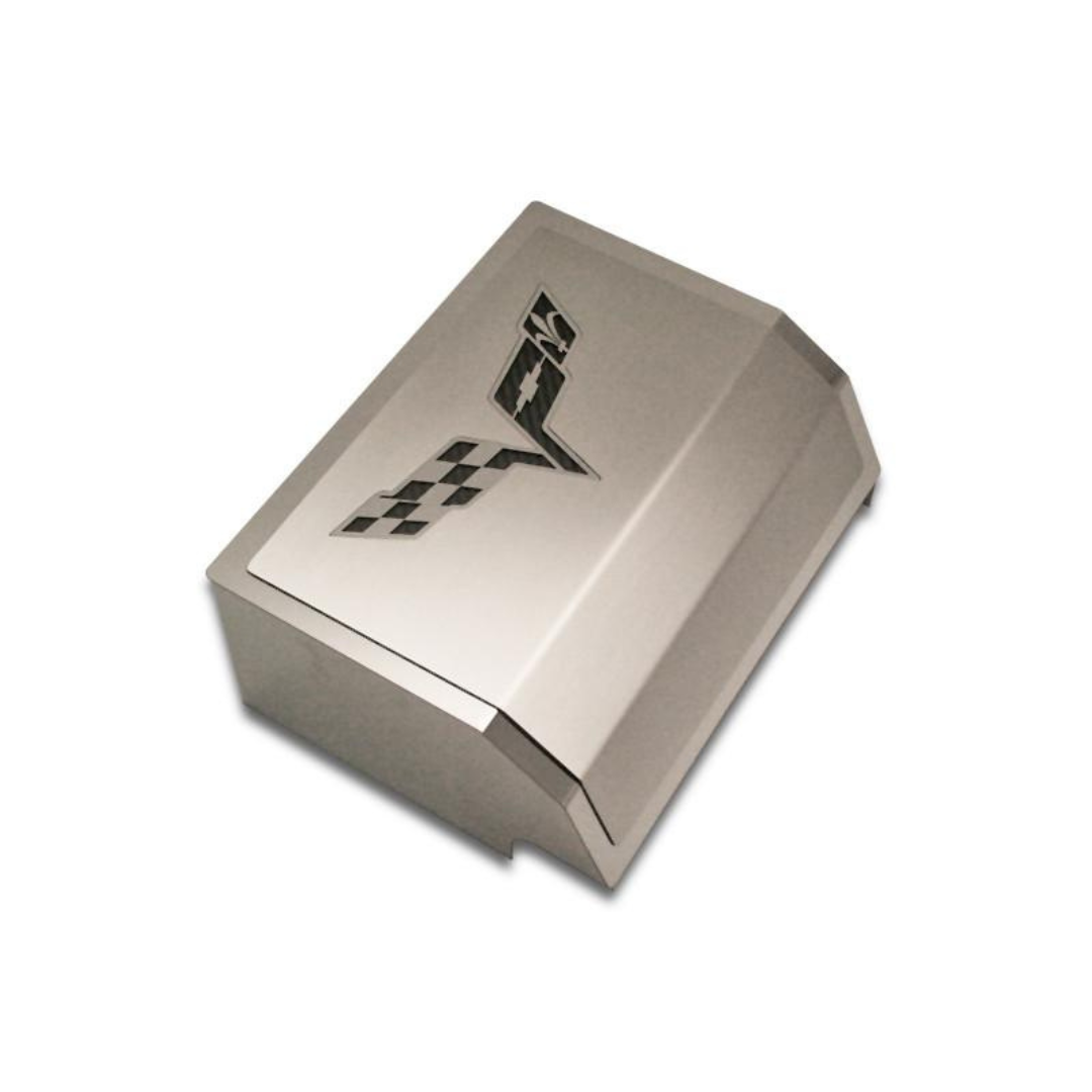 C6 Corvette Fuse Box Cover | Brushed/Polished w/ Colored Inlay