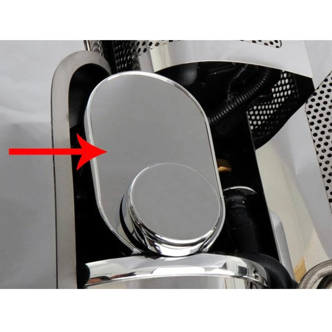 C5 Corvette Brake Master Cylinder Cover w/ Cap Cover - Polished Stainless Steel