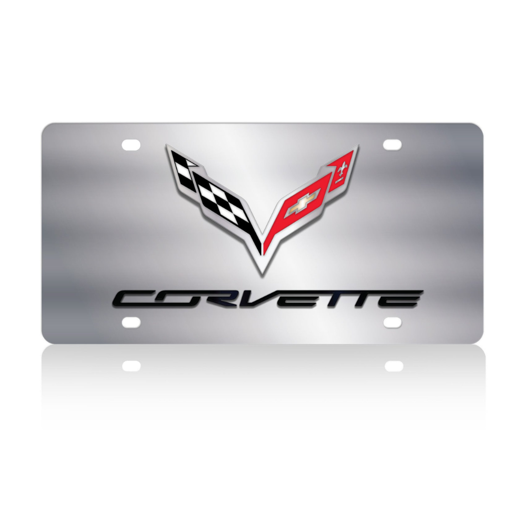 Chevrolet Corvette C7 Stainless Steel License Plate