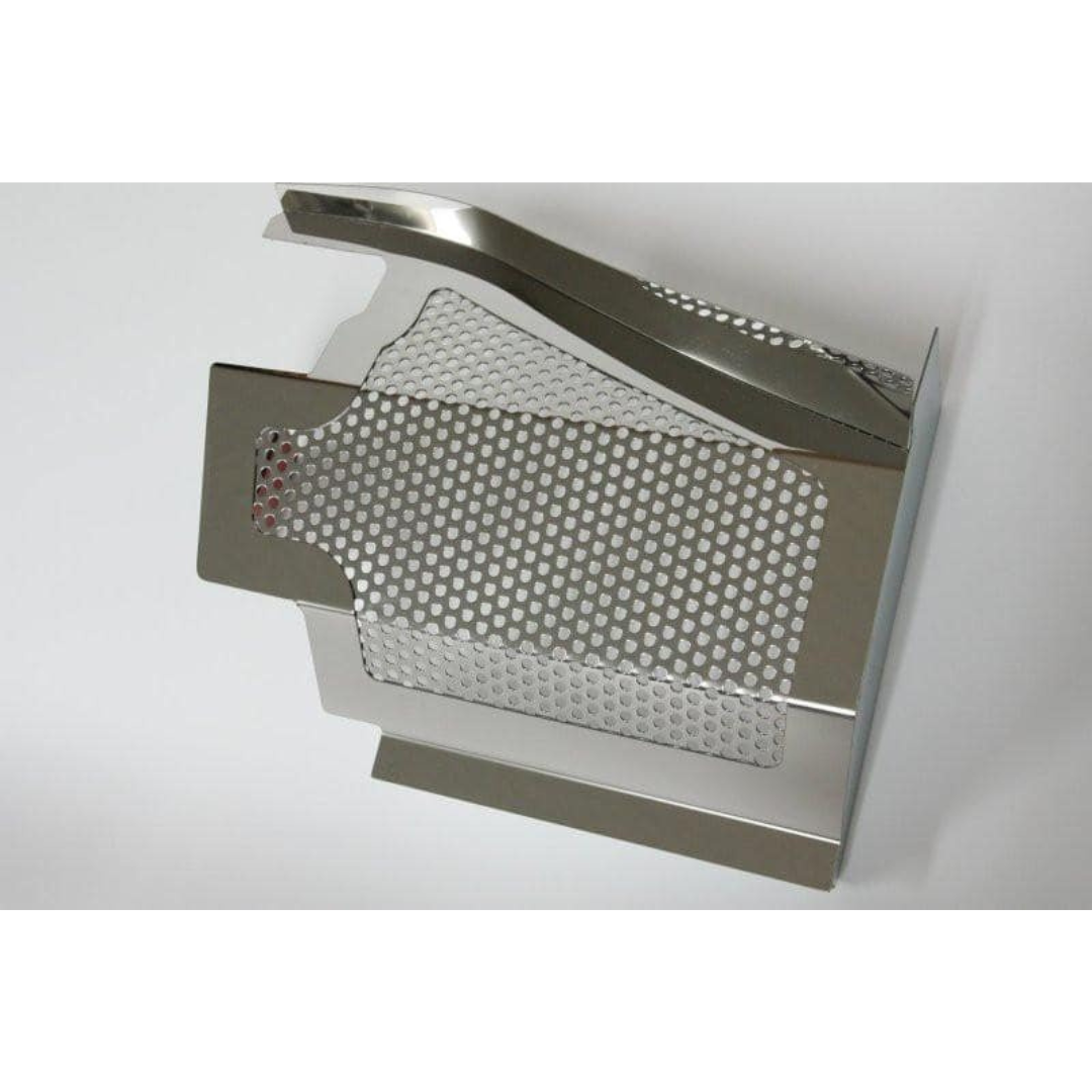 C6 Corvette Battery Cover - 2008-2013 Polished Perforated Stainless Steel