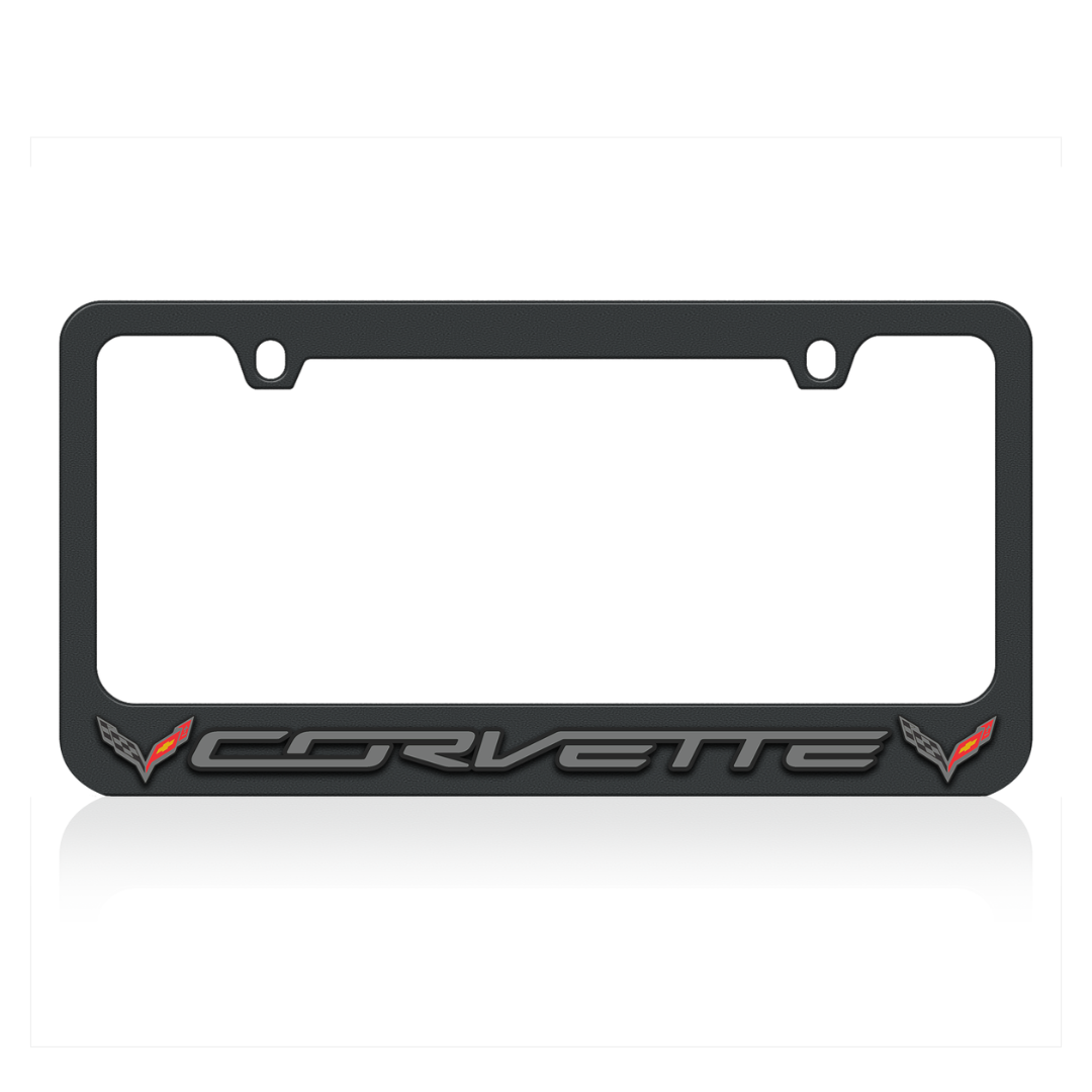 Chevrolet Corvette C7 Black License Plate Frame