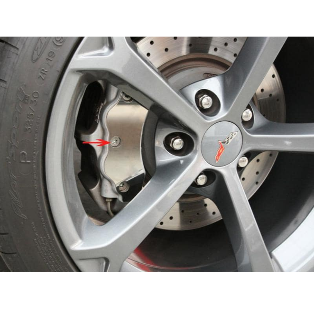 C6 Corvette Brake Caliper Face Plate (Z06 and Grand Sport) - Polished Stainless Steel