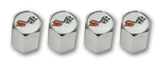 1953-1982 Corvette Valve Stem Caps Chrome W/Cross Flags Logo-40006-Corvette-Store-Online