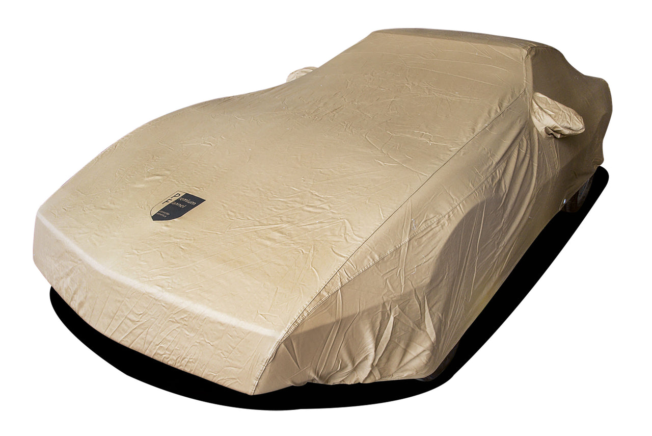 1984-1990 Corvette Premium Flannel Indoor Car Cover - Tan-4019-Corvette-Store-Online
