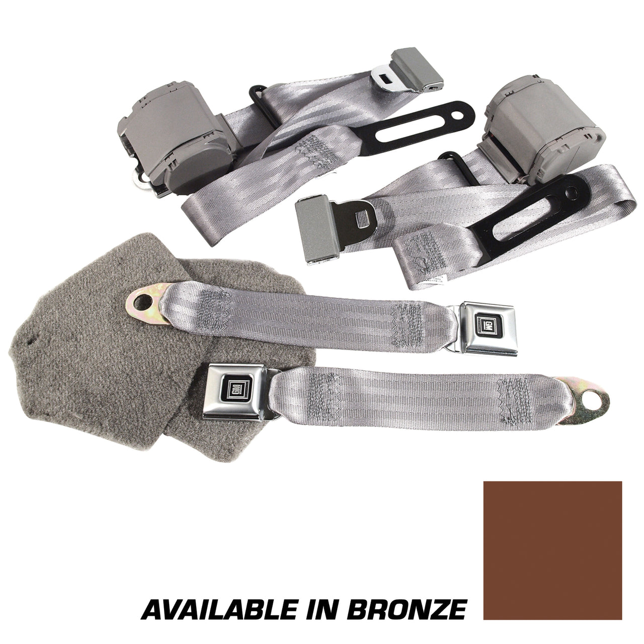 C4 1986-1987 Corvette Lap & Shoulder Seat Belts - Single Retractor - CA