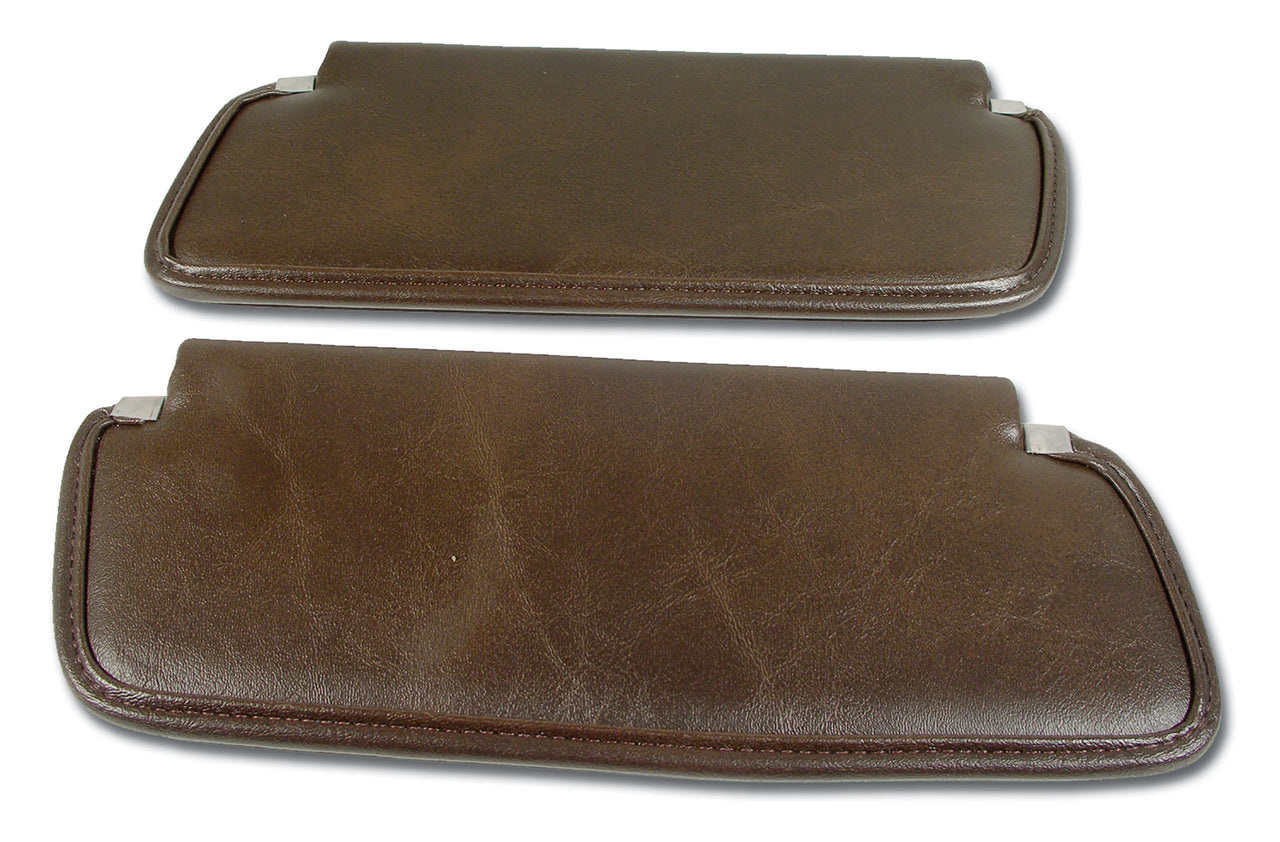 1976-1976 Corvette Sunvisors Dark Brown-408455-Corvette-Store-Online