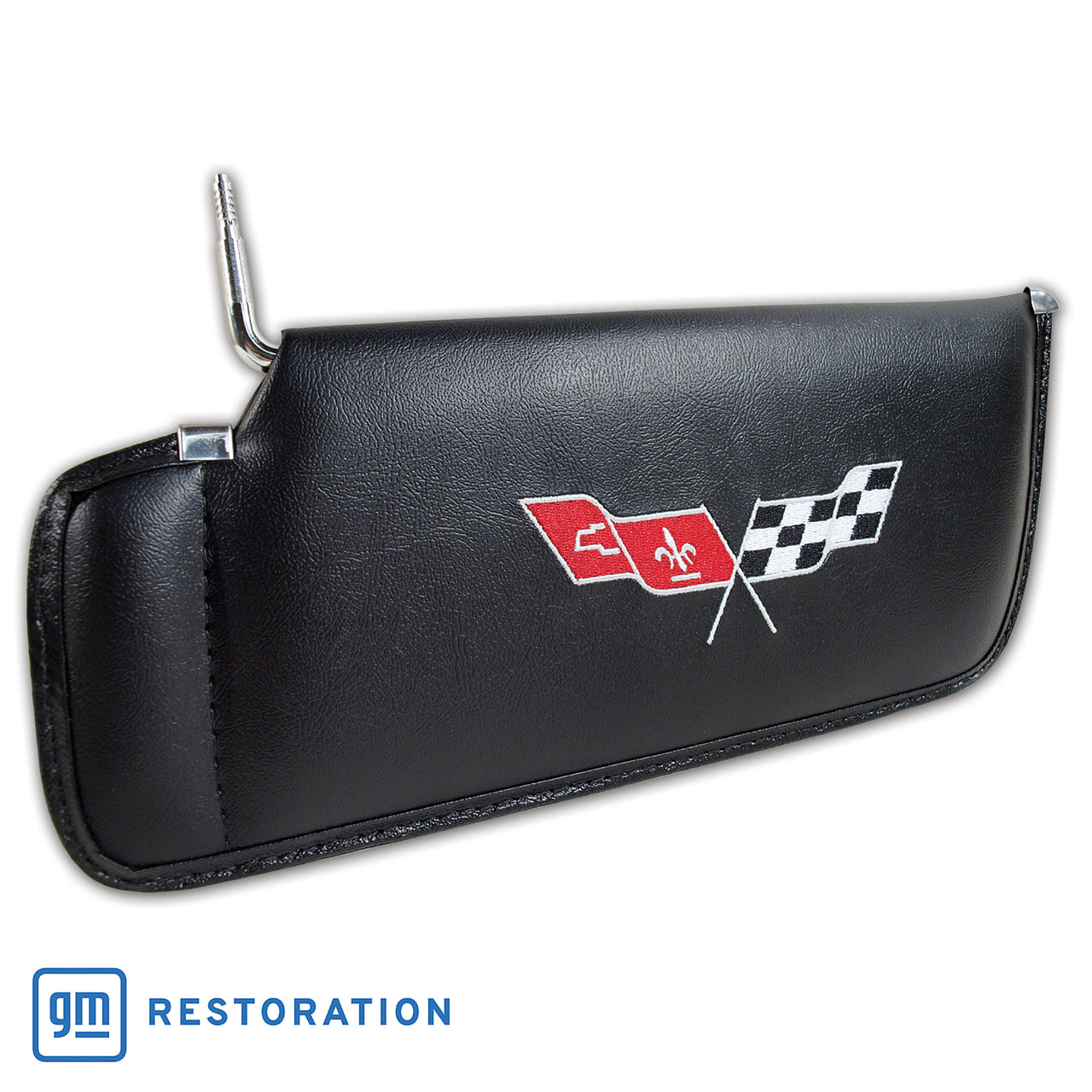1977-1981 Corvette Sunvisor Black Embroidered W/Logo-408720-Corvette-Store-Online