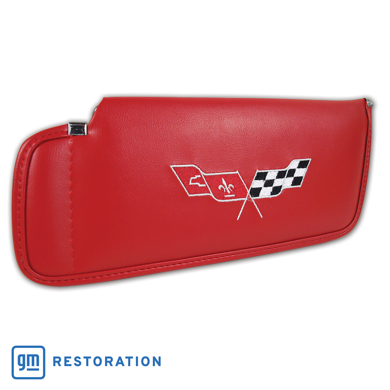1977-1981 Corvette Sunvisor Red Embroidered W/Logo-408724-Corvette-Store-Online