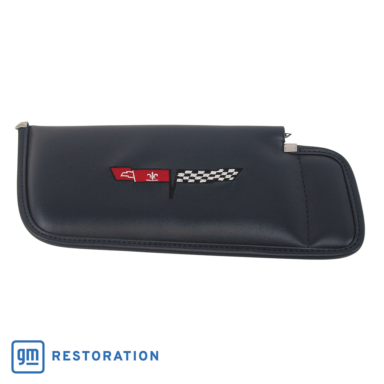 1978-1981 Corvette Sunvisor Dark Blue Embroidered W/Logo-408748-Corvette-Store-Online