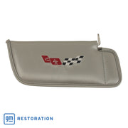 1978-1978 Corvette Sunvisor Silver Pace Embroidered W/Logo-408762-Corvette-Store-Online