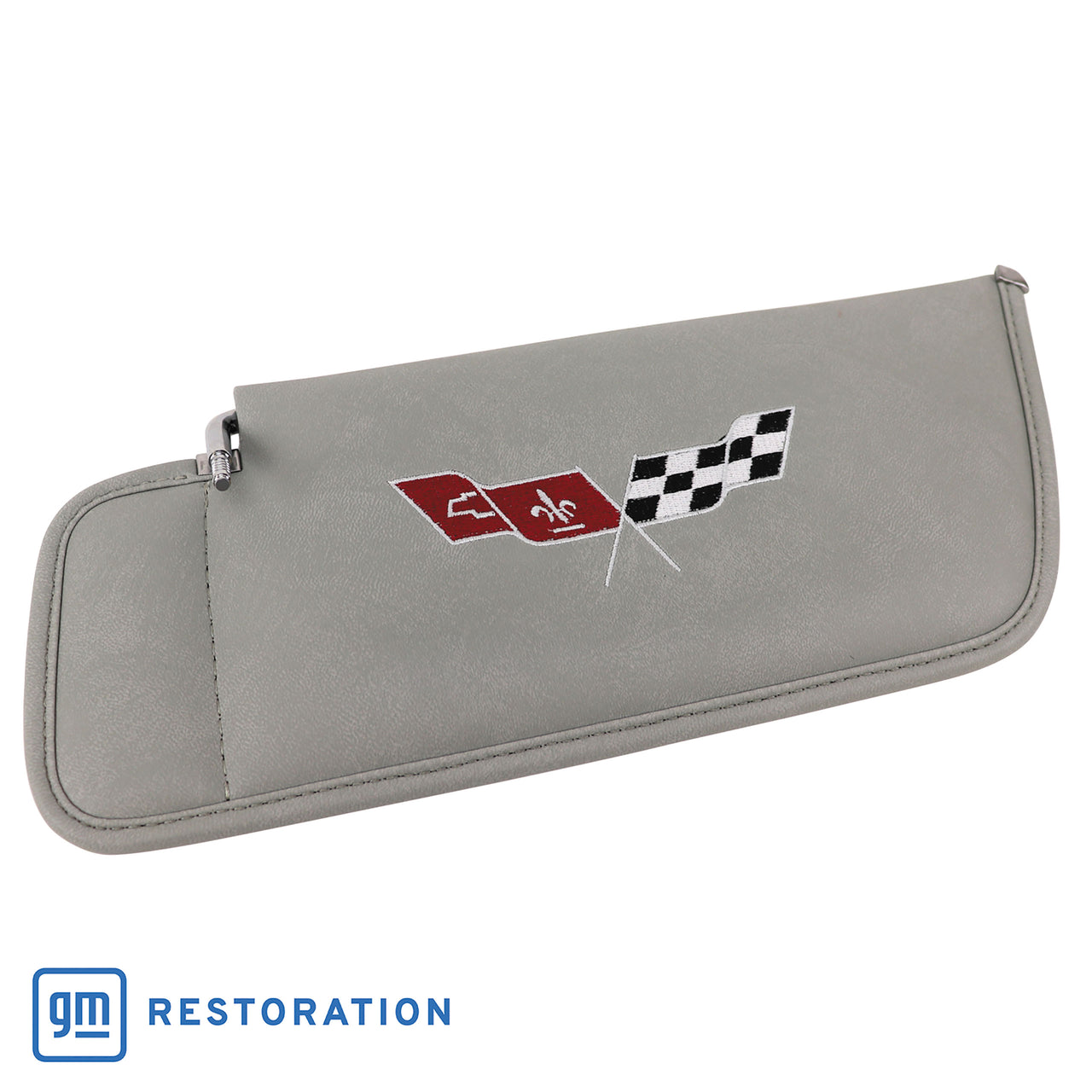 1977-1977 Corvette Sunvisor Smoke Embroidered W/Logo-408767-Corvette-Store-Online