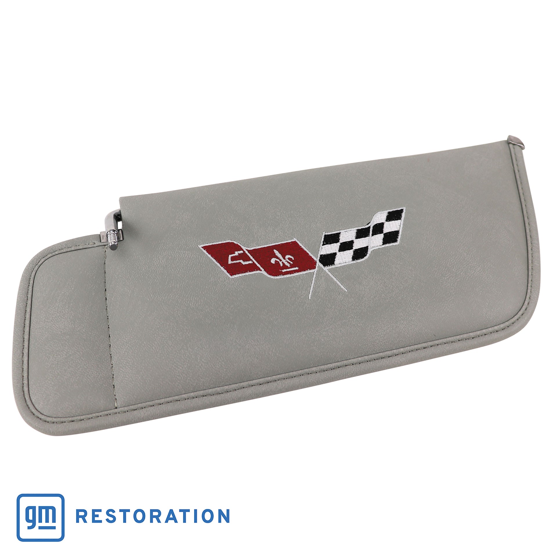1977-1977 Corvette Sunvisor Smoke Embroidered W/Logo-408767-Corvette-Store-Online