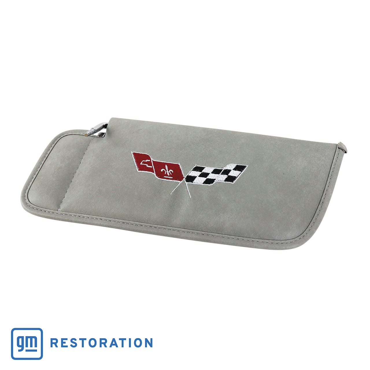1982-1982 Corvette Sunvisor Gray Embroidered W/Logo-408768-Corvette-Store-Online