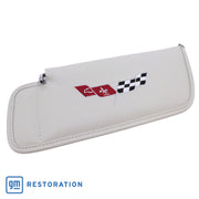 1978-1978 Corvette Sunvisor Oyster Embroidered W/Logo-408773-Corvette-Store-Online