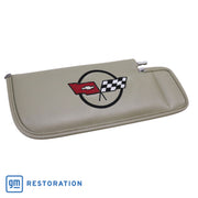 1982-1982 Corvette Sunvisor Collector LH Telescopic W/Rod Embroidered W/Logo-410160-Corvette-Store-Online