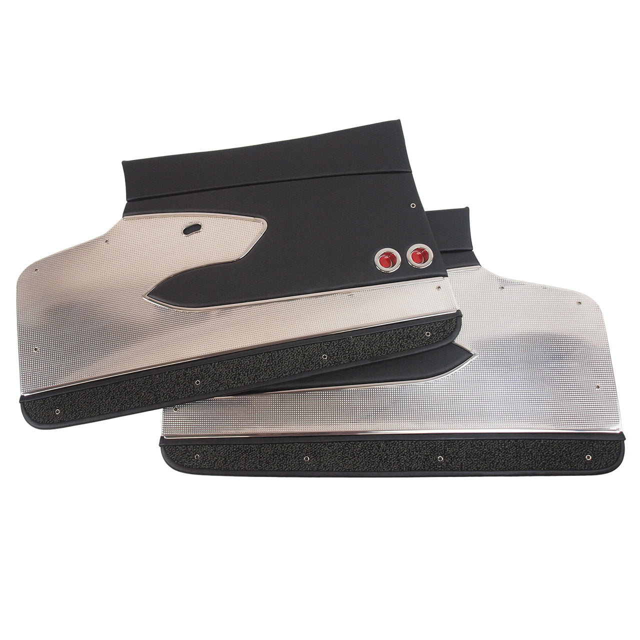 1960-1960 Corvette Door Panels Black Leather Deluxe-412220-Corvette-Store-Online