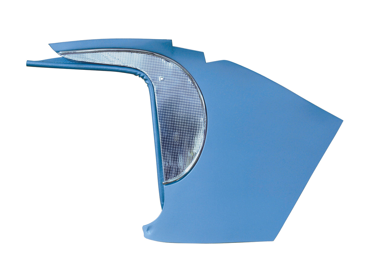 1958-1959 Corvette Deluxe Kick Panels W/Metal Insert & Trim - Blue-412607-Corvette-Store-Online