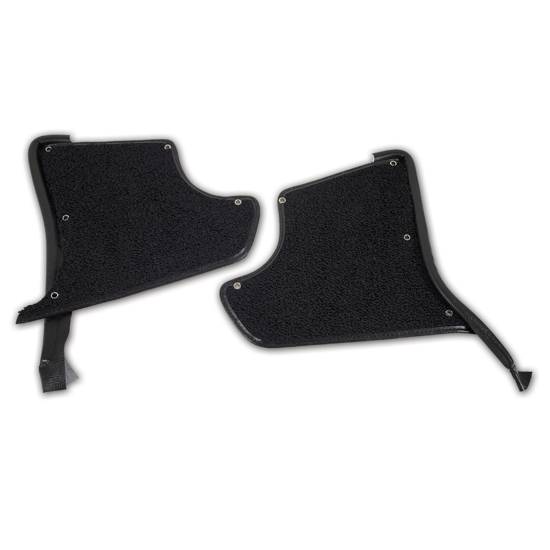 1963-1964 Corvette Kick Panels W/Carpet - Black - CA