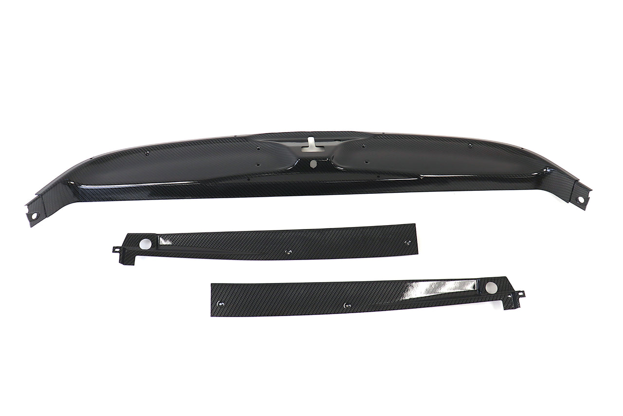 1984-1996 Corvette Hydro Carbon Fiber Rear Deck Trim - 3 Piece Set - Gloss Finish-41365CG-Corvette-Store-Online