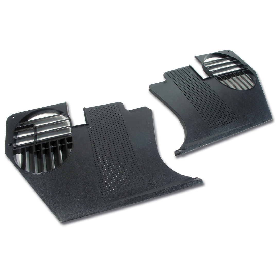 1968-1977 Corvette Kick Panels - Black - CA