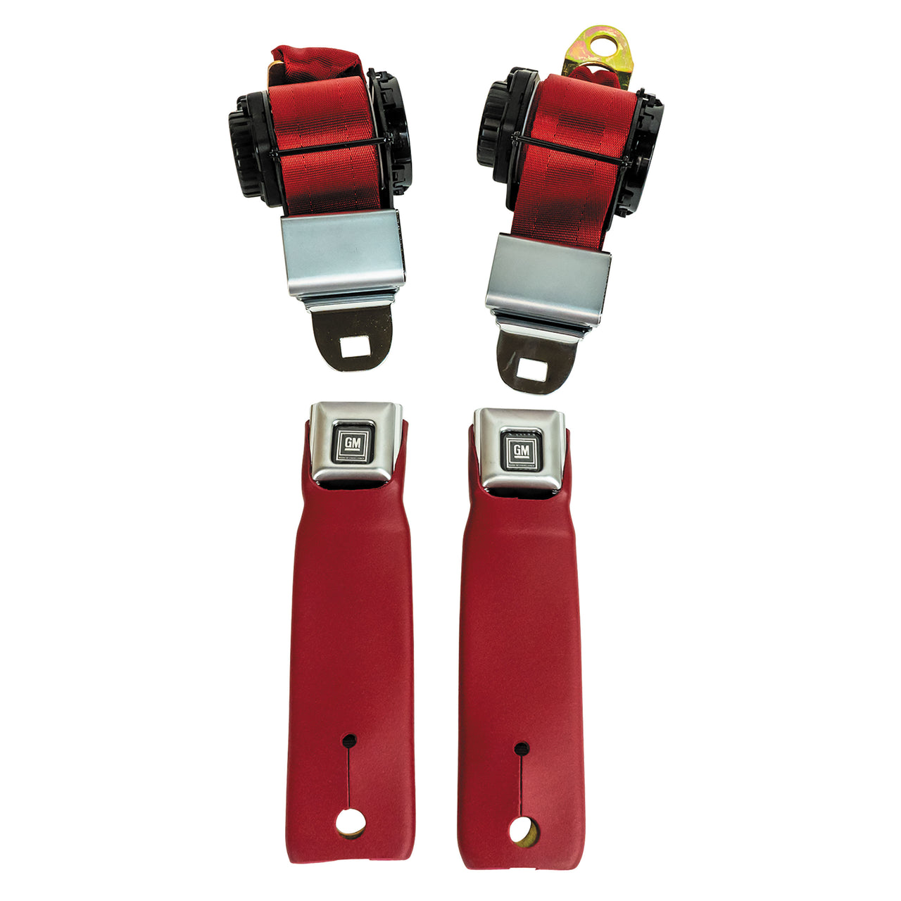 1978-1982 Corvette Red Lap & Shoulder Seat Belts - Single Retractor-41416-Corvette-Store-Online