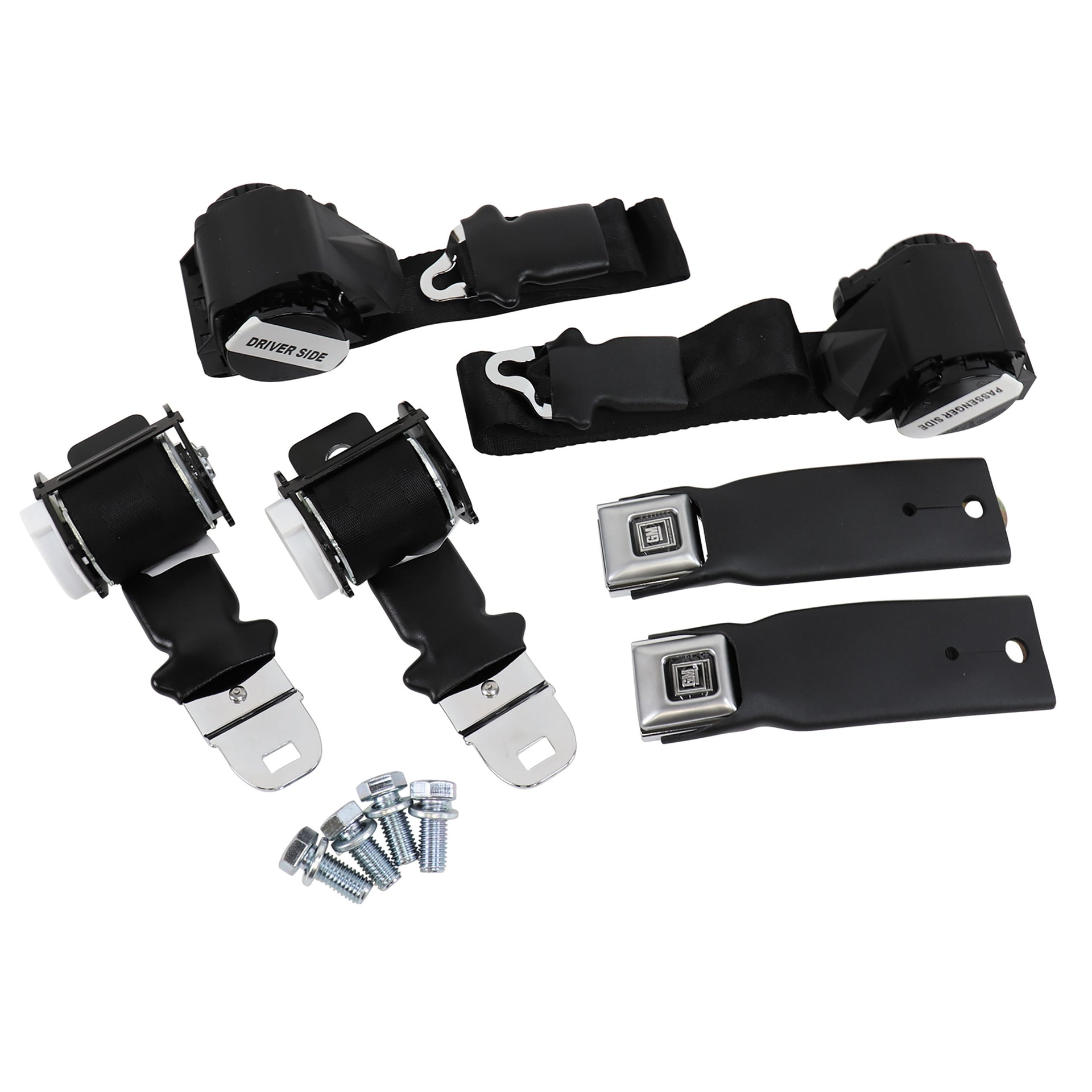 1972-1973 Corvette Seat Belts Lap & Shoulder - Black-41483-Corvette-Store-Online