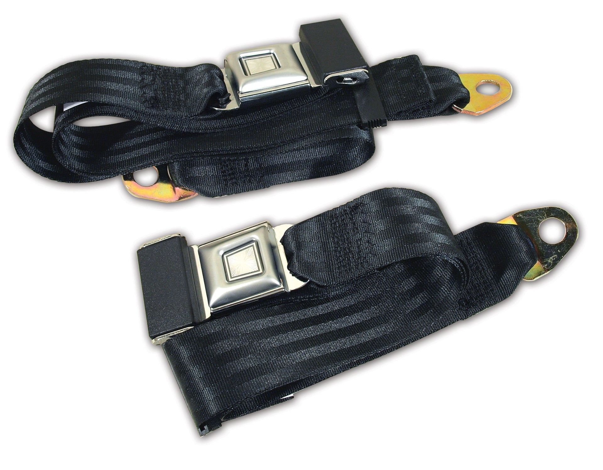 1968-1996 Corvette Seat Belts Black Non-Retractable-41489-Corvette-Store-Online