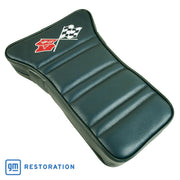1969-1969 Corvette Center Armrest With Embroidered C3 Cross Flags - Green-414914E-Corvette-Store-Online