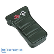 1970-1970 Corvette Center Armrest With Embroidered C3 Cross Flags - Green-414917E-Corvette-Store-Online