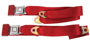 1968-1996 Corvette Seat Belts Red Non-Retractable-41491-Corvette-Store-Online