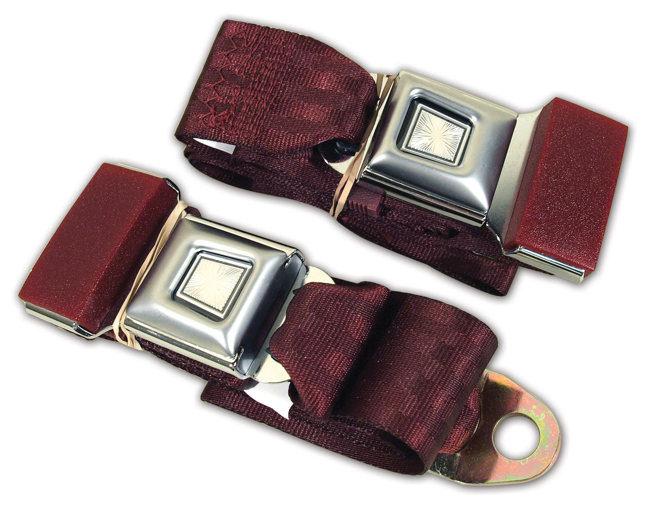 1968-1996 Corvette Seat Belts Maroon Non-Retractable-41492-Corvette-Store-Online